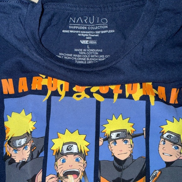 NARUTO UZUMAKI Graphic Blue T-Shirt, Youth Large - Picture 2 of 3